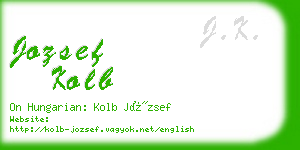 jozsef kolb business card